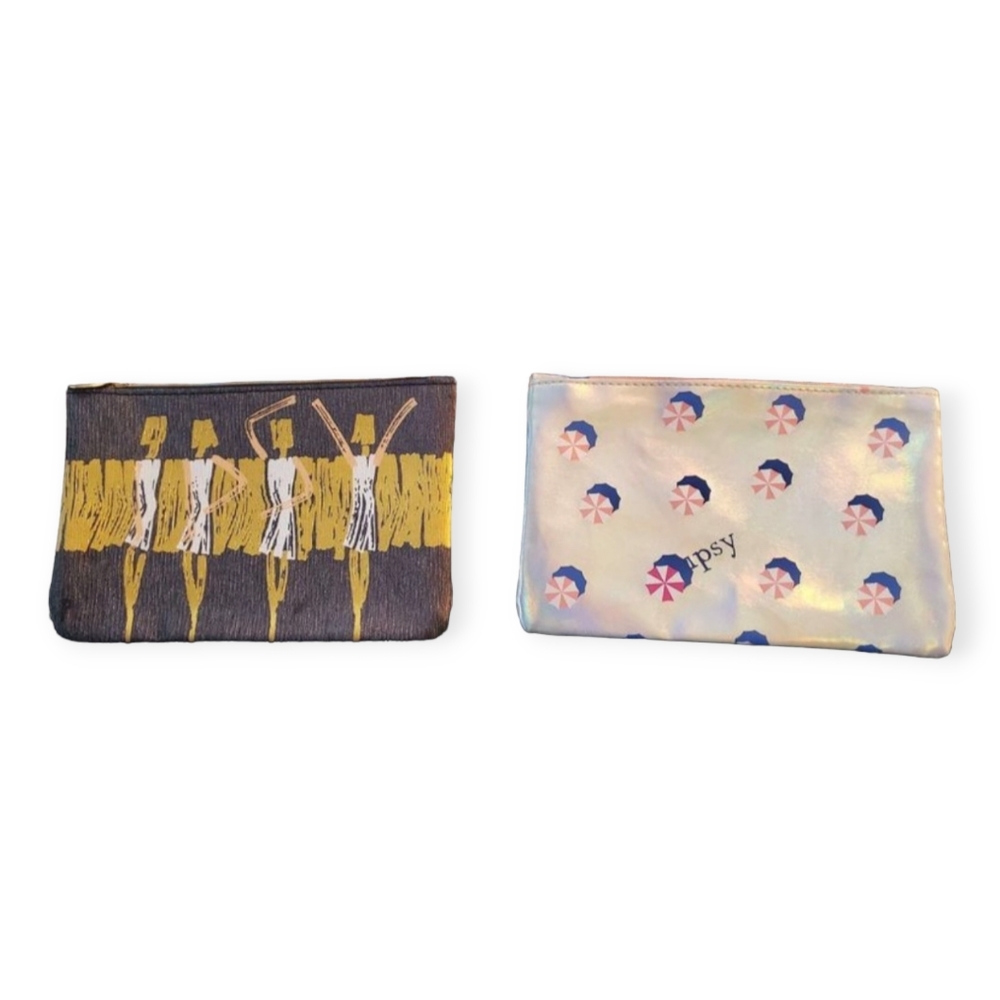 2 Ipsy Wallets Make up Bag  Glam Cosmetic Bag / Bundle